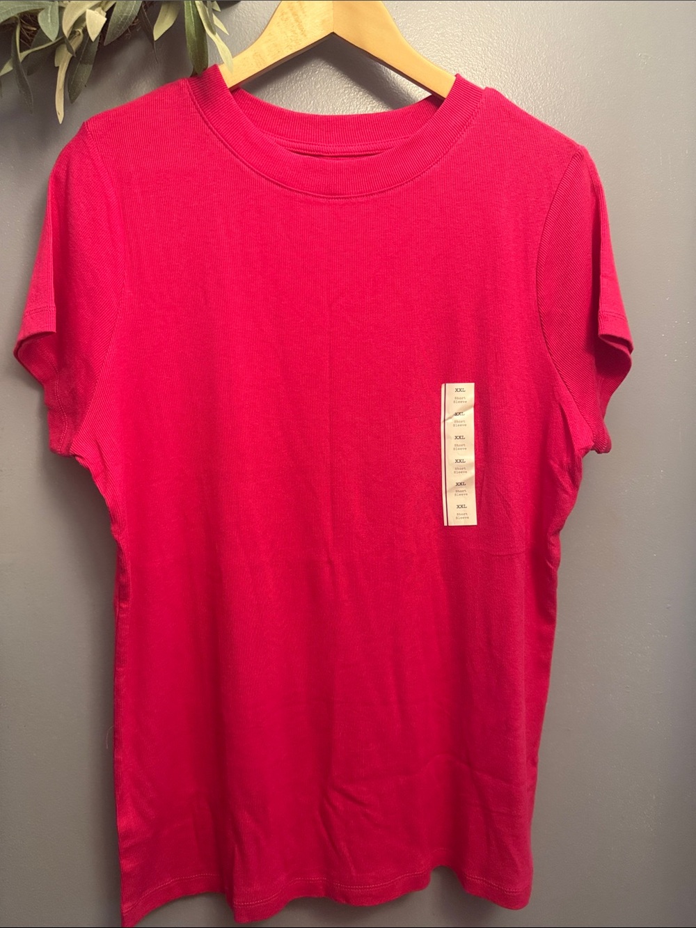 a new day Bright Raspberry Short Sleeve Crew Tee